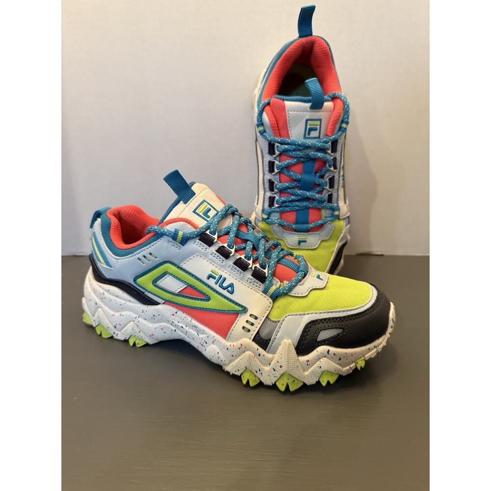 Women Fila TR Diva Pink Silver Birch Lime Punch (5JM01566 664) US 7 UK 4.5 EU38